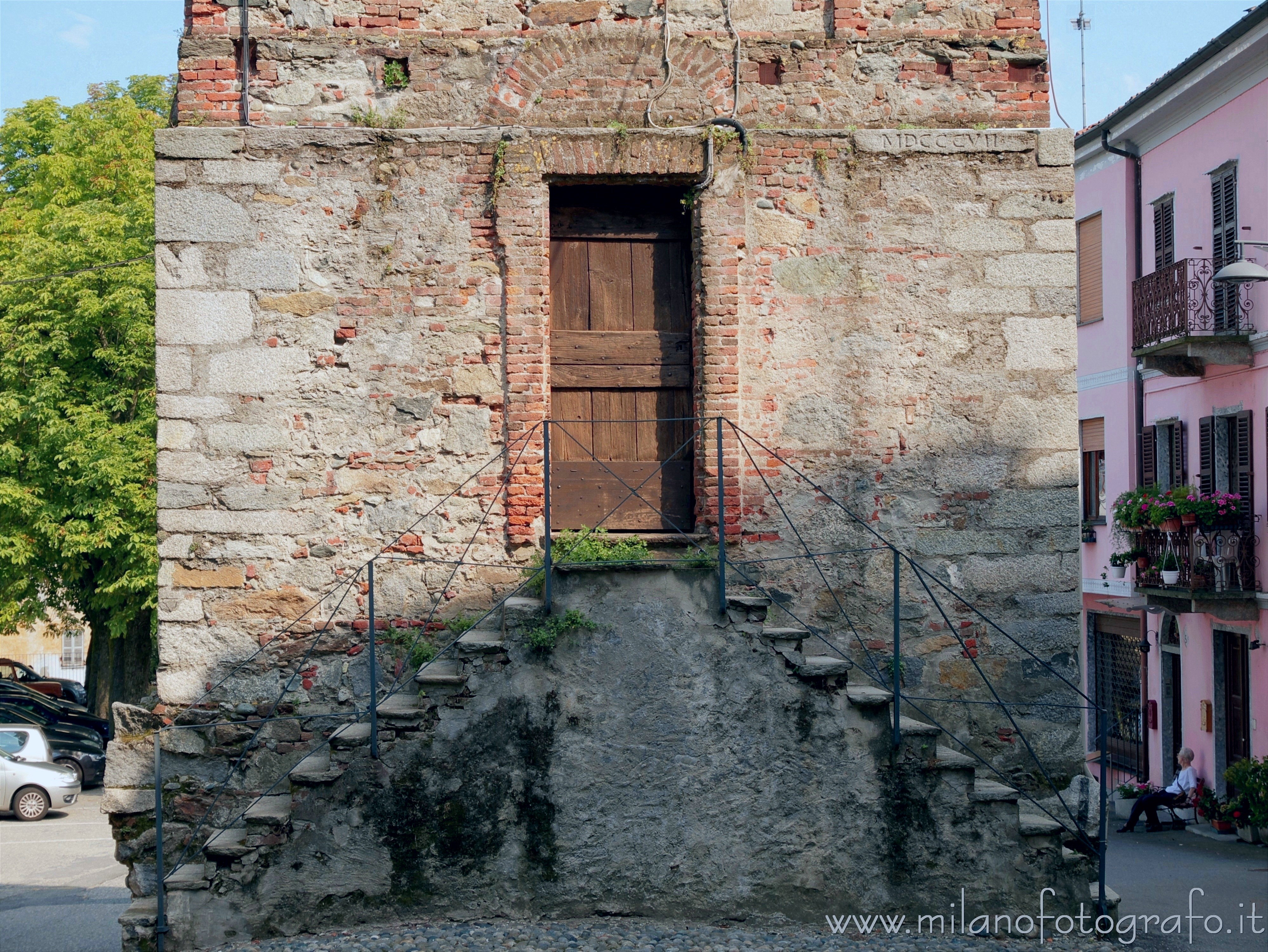 Azeglio (Biella, Italy) - Base of the bell tower of the Church of San Martino